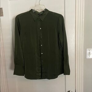 Banana Republic Women's Green Button Down Shirt